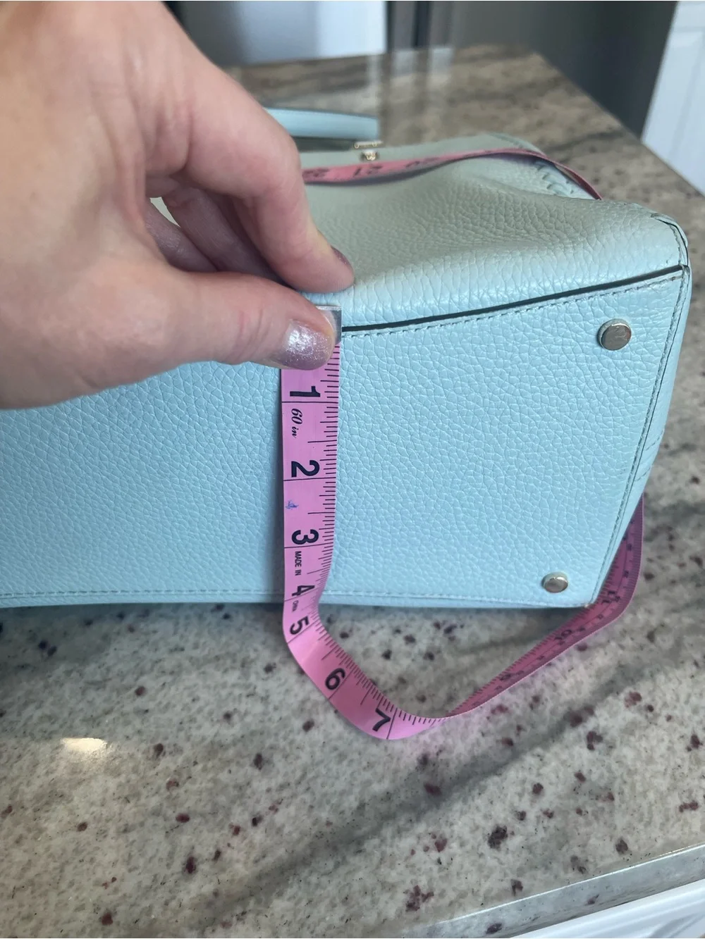 kate spade Powder Blue Pebbled Leather Satchel